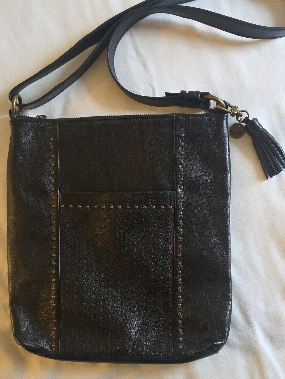 the sak Collective Leather Crossbody with Stud Trim and Tassel